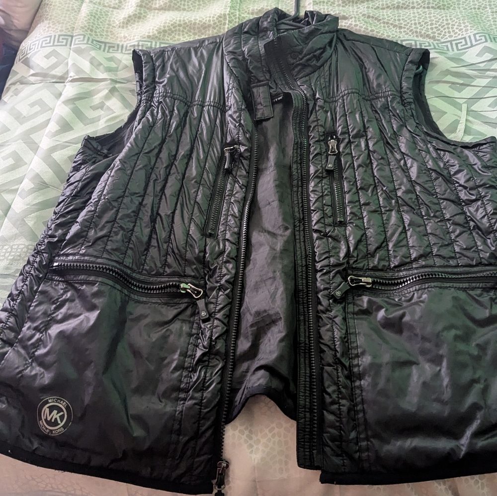 Michael Kors Woman Quilted Black Vest